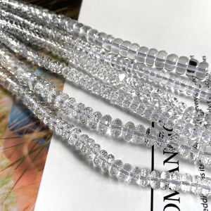 White Crystal Spacer DIY Bracelet Parrot Beads Accessories Abacus Beads Matte And Glossy Wheel Beads Fashion Jewelry Accessories