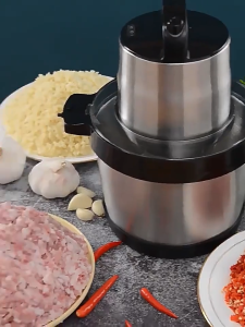 Multifunctional meat grinder Small household large-capacity meat filling and garlic grinder Stainless steel meat grinder