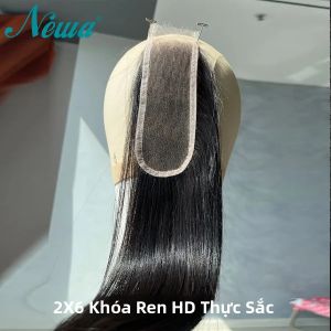 Mũi Tóc Giả Ren HD 2x6 Deep Part Thẳng Không Nhìn Thấy Kiểu Trung Tâm Tóc Người Đã Tỉa Sẵn Kiểu Kim K Dùng Làm Tóc Giả Hoặc Nối Tóc