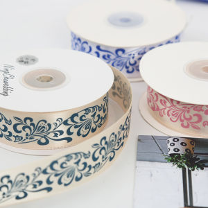 Ruy Băng Lụa Thắt Nút Bướm Vật Liệu Gói Quà Tặng Hoa Tươi DIY Thủ Công Sứ Xanh Trắng Ruy Băng Satin Ruy Băng Satin