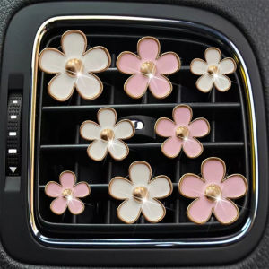 4pcs Cartoon Daisy Car Air Conditioning Outlet interior Decoration