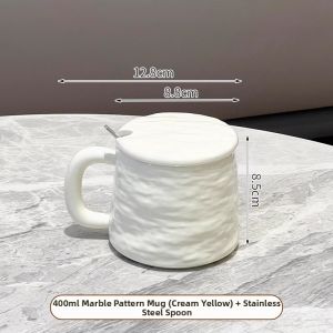 XIAOHUANGLU | Attractive Birthday Gift Ceramic Mug with Lid and Spoon Gift Box Set
