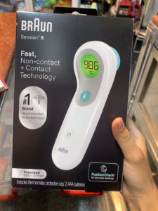 BRAUN - HÀNG MỸ - Braun Sensian™ 5– Nhiệt Kế Hồng Ngoại Đo Trán Không Tiếp Xúc Chính Xác Trong 2 Giây
