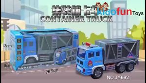 Mainan Mobil Truck Oleng Container Bump n Go ada Suara & Lampu LED Warna Warni Baterai