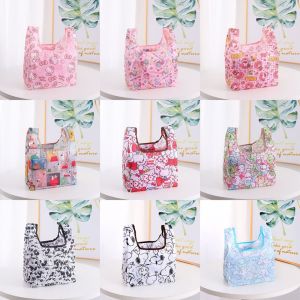 CHENJIE Mini Shopping Bag Pompompurin Cinnamoroll Collapsible Recycle Bag Cute Cartoon Reticule