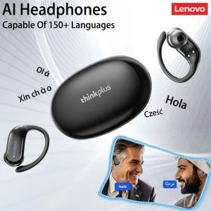 Lenovo | Original Lenovo XT55 AI Bluetooth V5.4 Earphones AI Meeting Recording Headphones Face-to-face Translation With AI Chat Earbuds