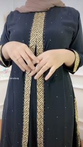 ZIFA FASHION: Abaya Hitam Bordir & Gamis Terbaru