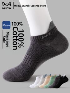 MiiOW | Mens Cotton Ankle Socks Summer Breathable and Moisture-Wicking