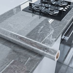 Giấy Dán Tường Chống Thấm Mẫu Đá Marble Dày Tự Dính