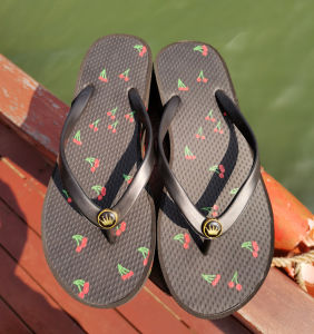 Summer New Butterfly Knot Bathroom Anti-Slip mid Low Heel Women Sandals Holiday Beach Casual Slip-On Shoes Love Juicy Brand