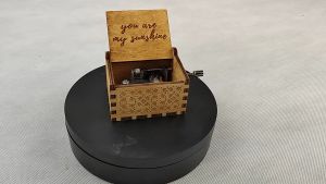 Music Box Hand Crank Engraved Musical Box-UR My Sunshine Antique Vintage Personalizable Gift