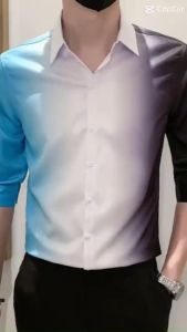 áo sơ mi áo sơ mi nam phối 3 màu đẳng cấp quý ông nhưng lại cực phong cách trẻ trung và cá tính chất vải siêu mềm thoáng mát - H61