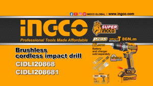 INGCO Brushless Cordless Impact Drill 20V CIDLI20868 • Tm ss