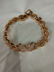 Perhiasan Imitasi Lapis Emas Gelang Plat BUTTERFLY