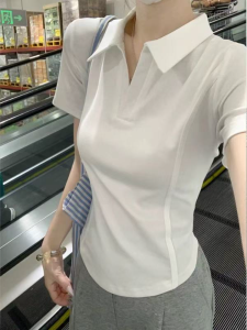 QIAOCHENXIAN | Áo Thun Polo Cổ Sơ Mi Form Regular Size Lớn