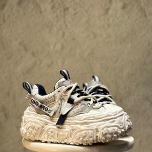 Womens Casual Fashion Shoes Spring Autumn New Style Color Block Thick Bottom Heightening Student Single Shoes Dad Sneakers