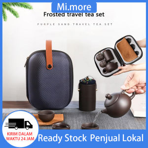 Mi.more Travel Tea Set Portable Chinese Kung Fu Tea Set Teko Keramik Teko Teh 4 Cangkir