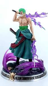 Bandai | New One Piece Anime Figure Bath Blood Roronoa Zoro PVC 21cm Action Figure Collection Exquisite Model Birthday Gifts Figurine