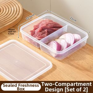 MRUN | Food Grade Microwave Divided Storage Box for Weekly Meal Prep Meat Freezing