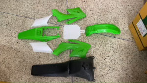 ชุดสีวิบาก เปลือกสีวิบากแปลง CRF 95-110cc ราคาถูกว่า KLX110 LX65 KX65 Suzuki DRZ110 - ชุดแฟริ่งสีวิบาก เขียว + ขาว ใส่ได้ทุกรุ่น ราคาถูกว่า 900-1300 THB