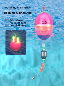Huaji | Phụ Kiện Đánh Cá Sáng trong Đêm Bộ Dây Mồi Nổi