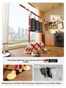 MINGZHI | Foldable Balcony Clothes Drying Rack