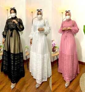 Femme Ols - Maxi Ozias / Baju Gamis Brukat / Fashion Wanita Muslimah