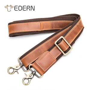 EDERN Crazy Horse Leather Shoulder Strap Retro Versatile Mens Shoulder Bag Strap Cowhide Bag Accessories Replacement Shoulder Strap