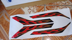 HONDA ADV 350 FRONTLINER FIRE DESIGN STICKER / ADV 350 FRONTLINER STICKER / FRONT LINER FIRE DESIGN STICKER FOR HONDA ADV 350 / MOTORCYCLE STICKERS / MOTORCYCLE ACCESSORIES / FRONTLINER STICKER