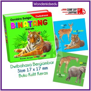 Gembira Belajar Buku Bergambar Dwibahasa - Board Book - Baby Book - Buku Bayi - Prasekolah - Budak