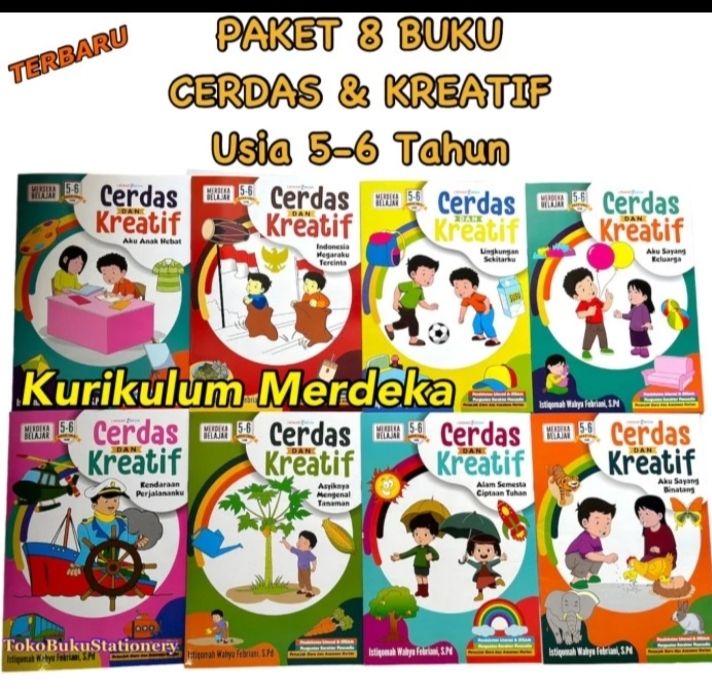 Satu Paket Buku TK/paud Usia 5-6 Tahun Kurikulum Merdeka Penerbit ...