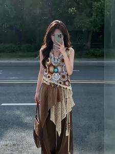 NEEDARNA | Boho Style and Madmax Western Cowboy Outfit Womens Summer Clothes