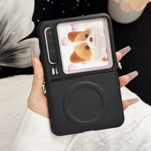 For Huawei Pura X Case Phone Magnetic Case PU Leather Protective Cover Ultra Slim Shockproof Smartphone Protector Cover Compatible with MagSafe Anti-Fingerprint Anti-Scratch