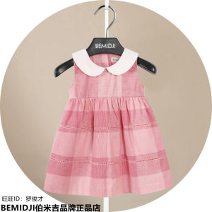 ชุดฤดูร้อนชุดเดรสสไตล์อังกฤษสำหรับเด็กหญิงเดรสแบบเสื้อกล้ามแบบบางสำหรับเด็กเดรสสำหรับเด็กชุดเด็ก Bemidji