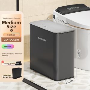 BOENIN | Stainless Steel Aesthetic High Capacity Garbage Bin