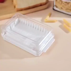 Transparent Cover Butter Cutting Storage Box Household Butter Cheese Fresh-keeping Box