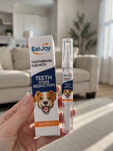 EelJoy Pet Teeth Stain Reduction Pen 3ml*2pcs Dog Cat Dental Care Toothbrush Pen Remove Teeth Stains Fresh Breath Pet Oral Cleaning Tool