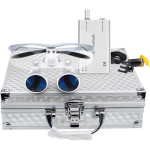 2.5X-3.5X Surgical Loupes with LED Headlight420mm Working Distance Optical Glass Binocular Magnifier for ENT Orthopedics