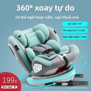 QIAOBEIBI | Ghế An Toàn Ô Tô Cho Bé Có Thể Xoay 360 Độ