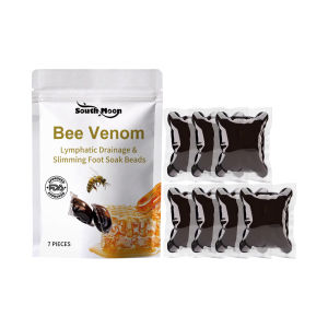 South Moon Bee Venom Foot Soak Beads Anti Swelling Relief Fatigue Stress Varicosity Rheumatic Pain Foot Bath Improve Sleep Quality Relax Muscle Dehumidification Deep Cleansing Foot Care Foot Spa (7PCS/10PCS)