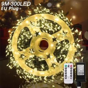 9/60/100m Christmas String Lamp LED Fairy Lights Battery Operated Copper Wire Garland Garden Party Wedding Light Christmas Decor