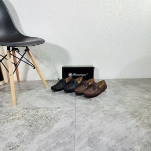 New Bow Men's British Style Business Genuine Leather Casual Shoes