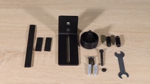 (DIYMO)Smart Stand and Sliding Barn Door Bottom Adjustable Floor Guide Floor Guide Roller Hardware Set
