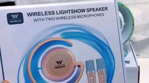 Winland Speaker Bluetooth Karaoke 2 Microphone Set Bluetooth Mini Full bass Portable