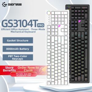 Wireless Bluetooth Triple Mode Gaming Office Mechanical Keyboard