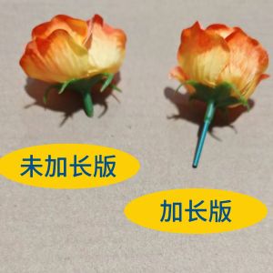 ดอกไม้ตกแต่งผมแบบยาว ดอกไม้เทียม ฟองน้ำ อุปกรณ์ DIY งานวันเกิดเด็กอนุบาล ดอกไม้ผ้าไหม กำแพงดอกไม้