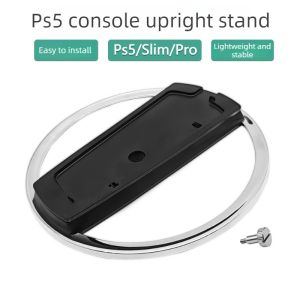 Alloy Vertical Cooling Stand Compatible with PS5 Slim Pro Console Upright Heat Dissipation Base Holder Ps5 Accessories