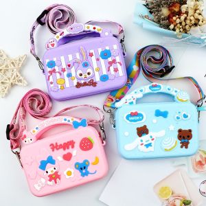 Túi Đeo Chéo Mini Silicon Họa Tiết Hoạt Hình Đáng Yêu Cho Bé Gái Fullbabyvn113