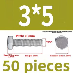 BAIRUITE | 304 Stainless Steel Hex Cap Screws Extended
