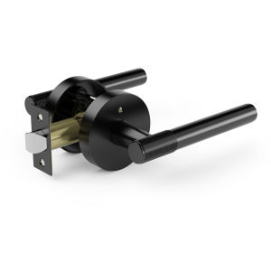 Viladepot Privacy Door Handle Knurled Handle Lever Bedroom Bathroom Passage Door Lock Reversible Keyless